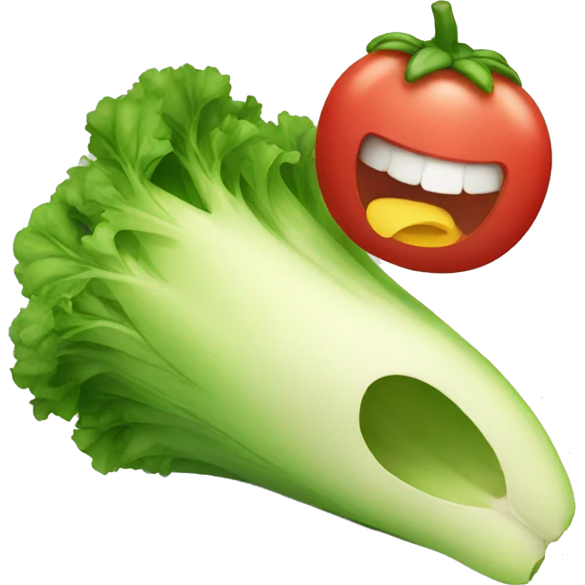 a bite taken from a vegetable emoji
