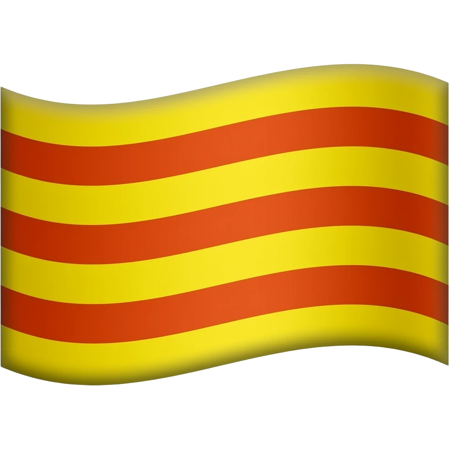 Drapeaux catalan en jaune et quatre bande rouge oriental emoji
