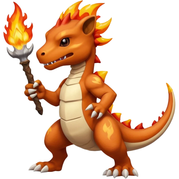 Marowak-Cubone-Charmeleon-fusion (full body) emoji