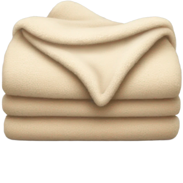 Folded fluffy beige blanket emoji