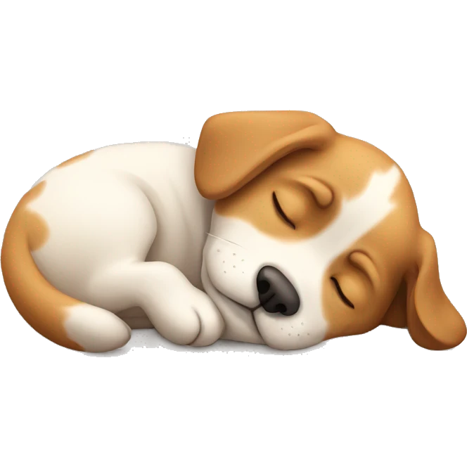 Cute dog sleeping emoji