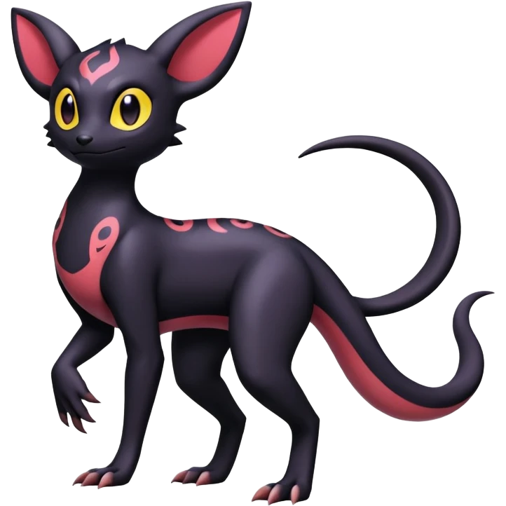Salandit-Umbreon-Noibat (Full body) emoji