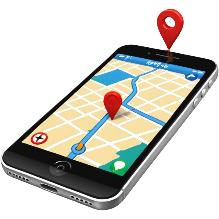 GPS map on iPhone emoji