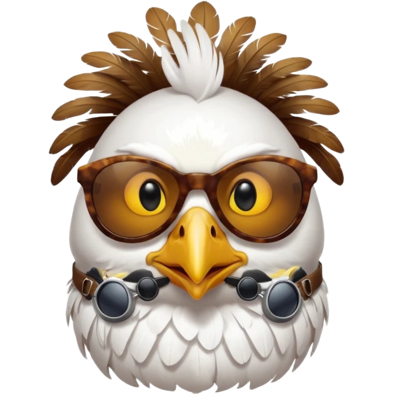 Hen with sunglasses  emoji