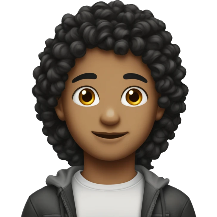 rishan borown colour age 11 black hair curly hair emoji