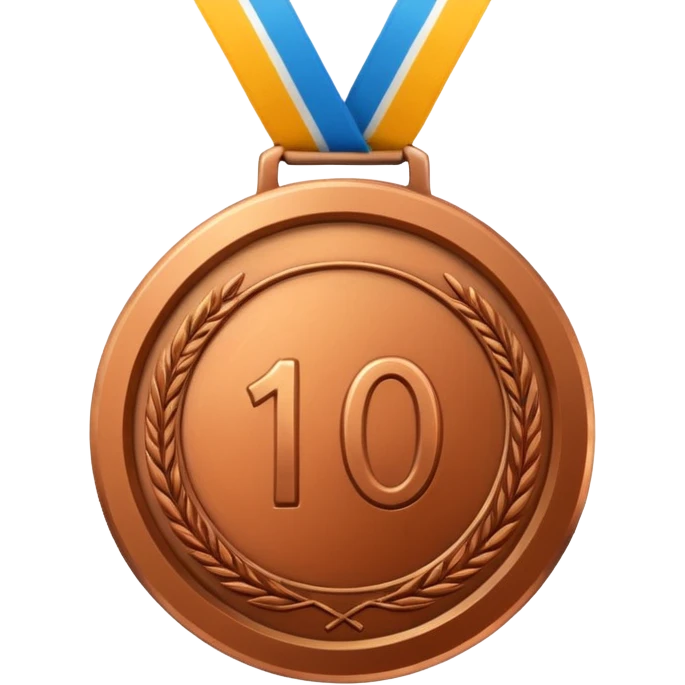 a medal "level 1"for game application, the user will get when he win his first 100 points..
 emoji