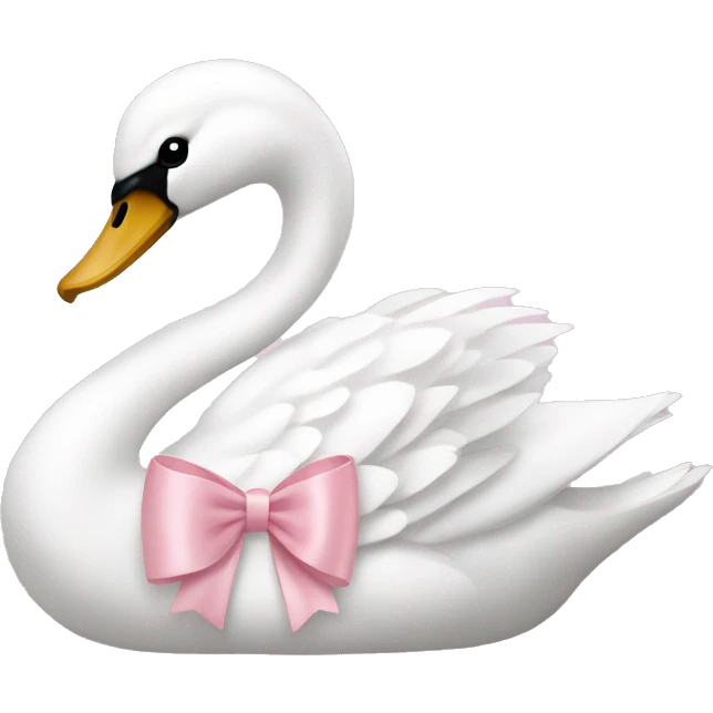 swan light pink bow emoji