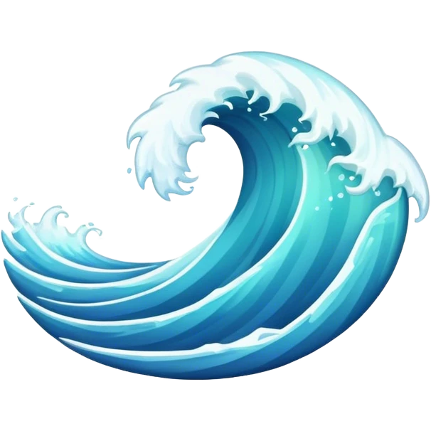 make a cartoon wave as a welcome emoji