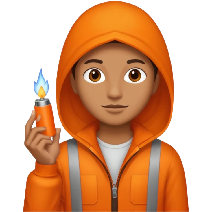 lighter orange. full body.  emoji