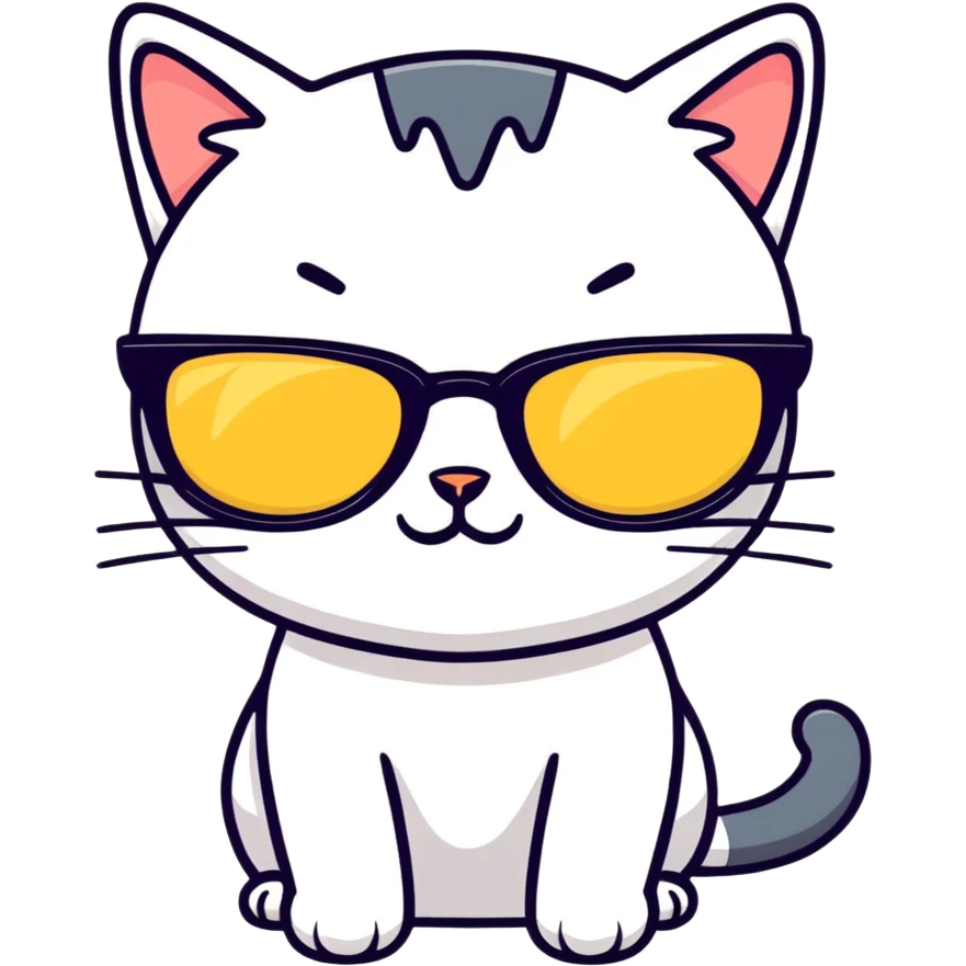 Cat with sunglasses emoji