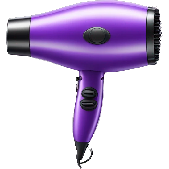 Realistic purple hair dryer isolated  emoji
