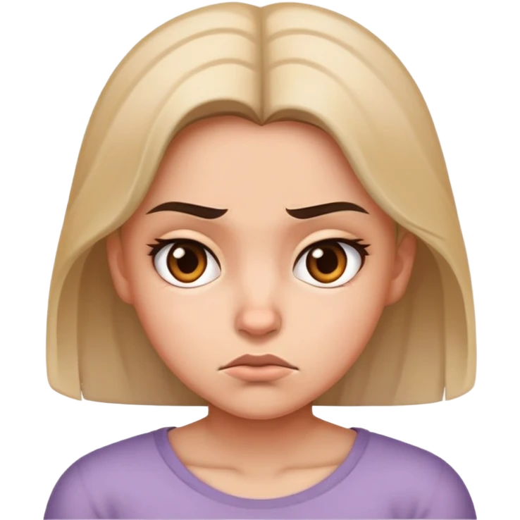 Girl mean mugging emoji