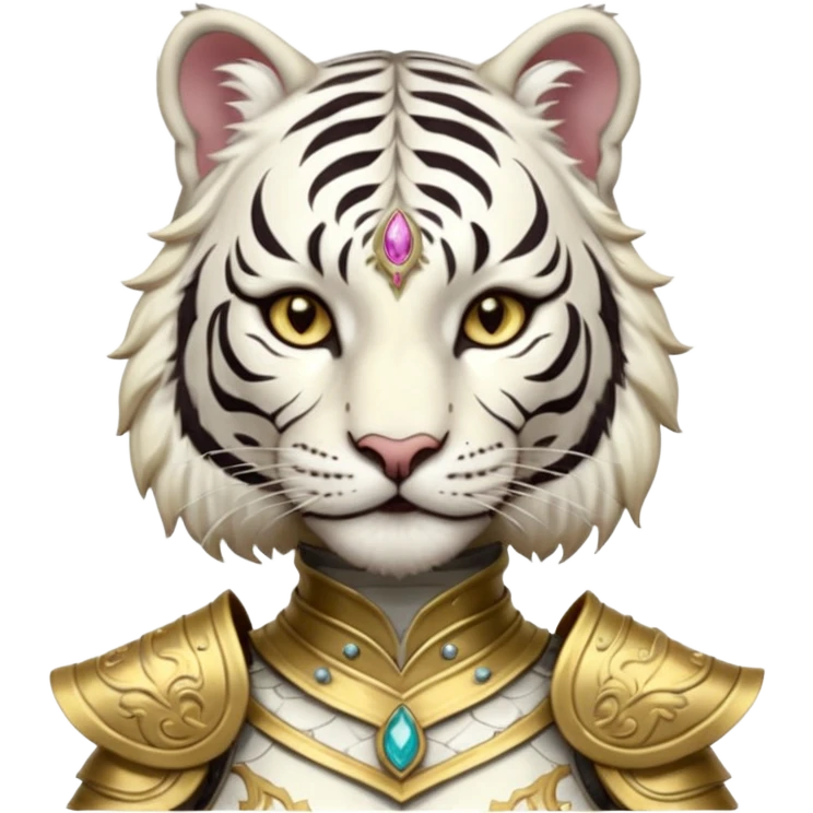 ESO Female white tiger khajiit leader of the umbral rose  emoji