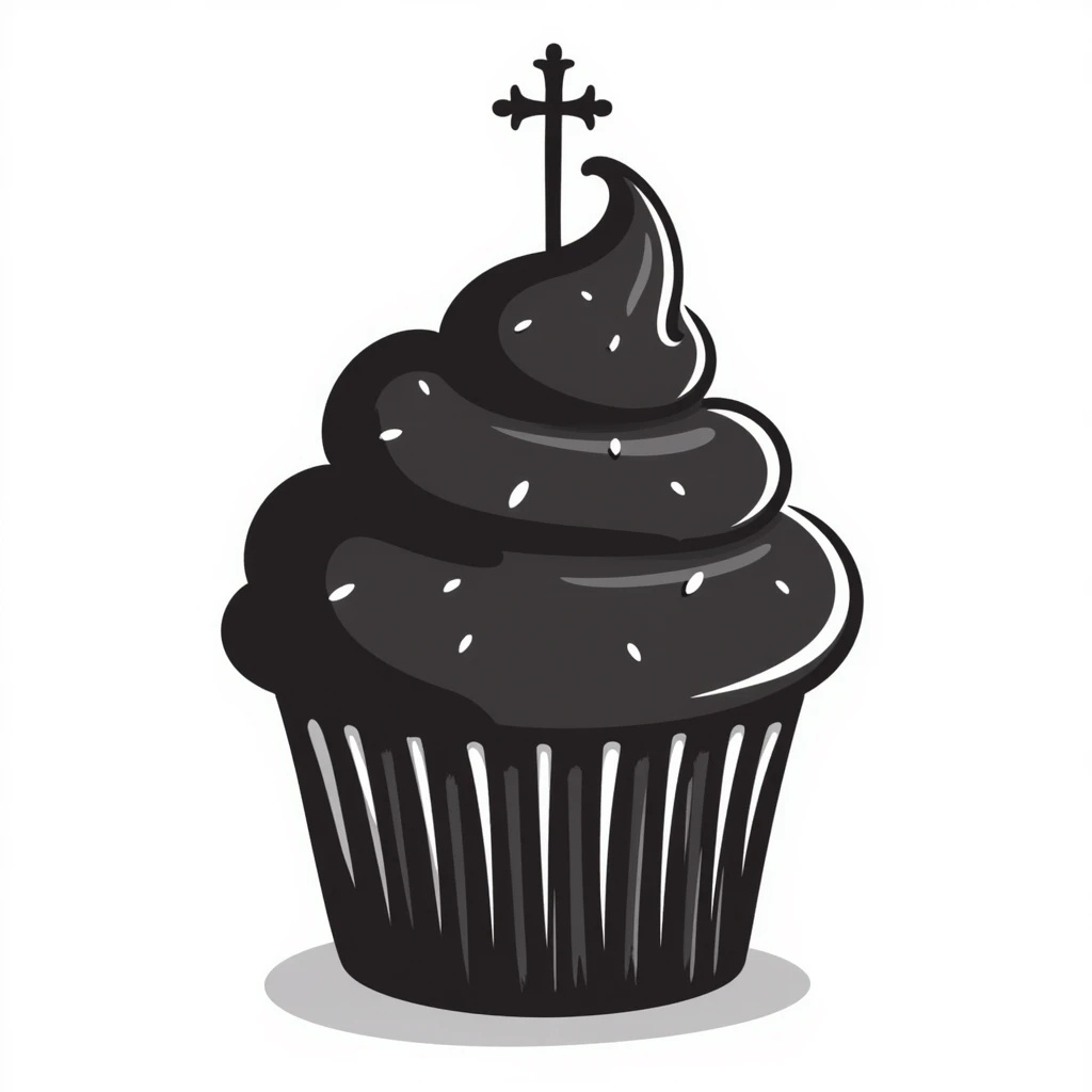 gothic cupcake gothic style cupcake with intricate details and dark aesthetic emoji