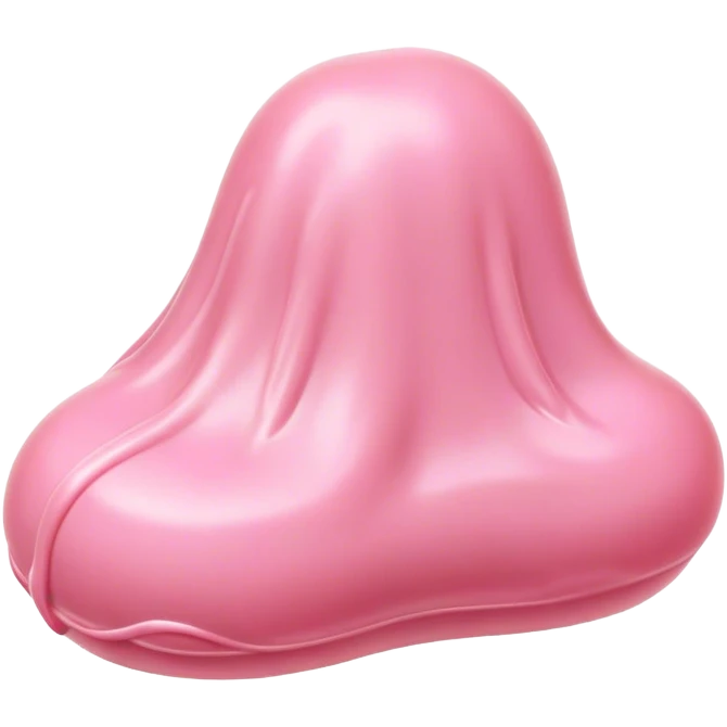Cinematic Realistic Opaque Pink Slime, smooth and buttery with a pastel pink hue, ultra-glossy with a soft sheen, subtle folds and ridges forming as it moves, reflecting gentle highlights, glowing with a delicate, creamy texture, evoking a sense of playful satisfaction. emoji