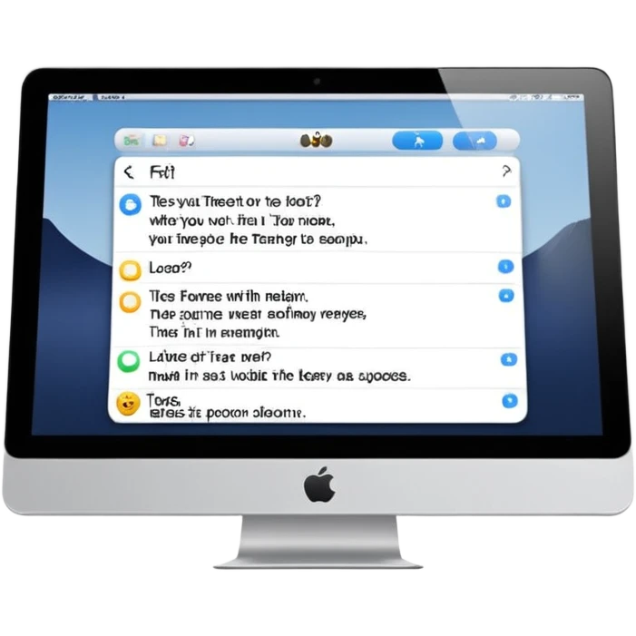 text on desktop emoji