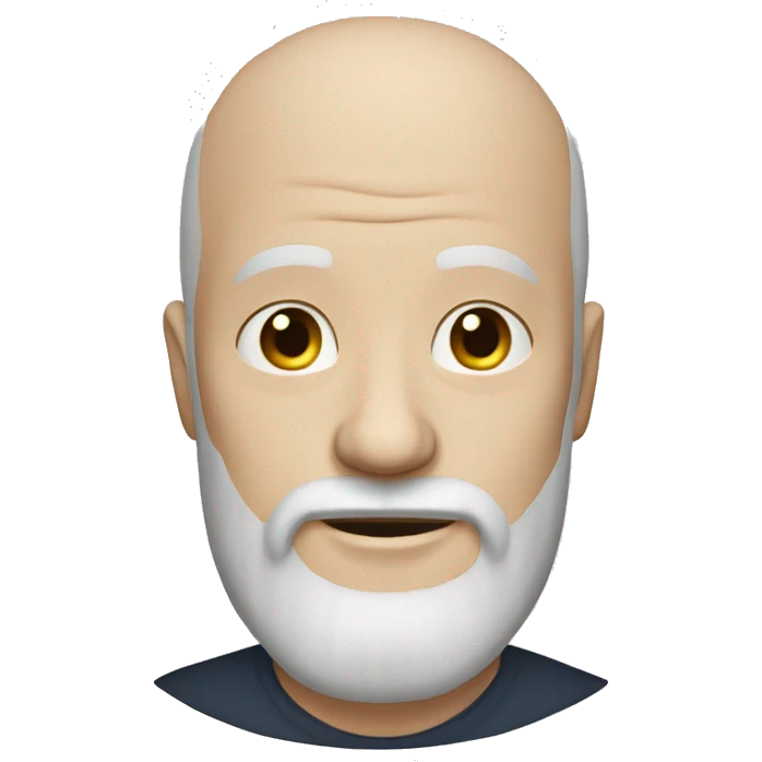 an almost bald white-skinned man with a beard emoji