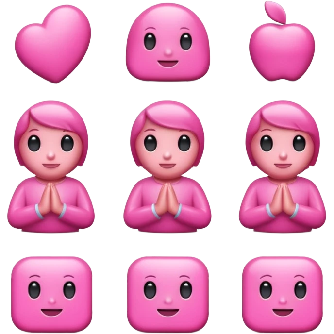 Figurinhas rosas emoji
