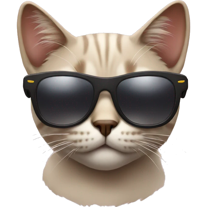 Cat with sunglasses emoji
