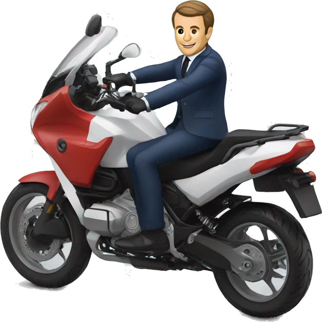 macron en moto emoji