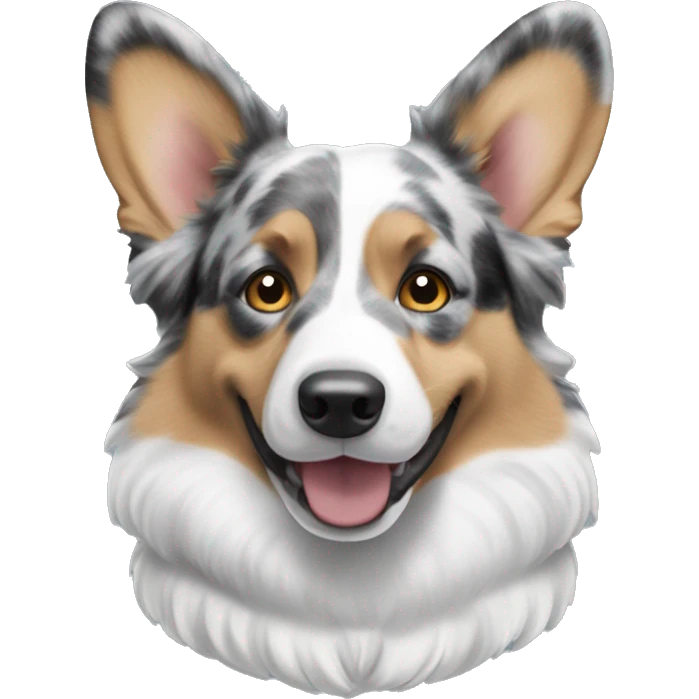 Blue Merle welsh corgi emoji
