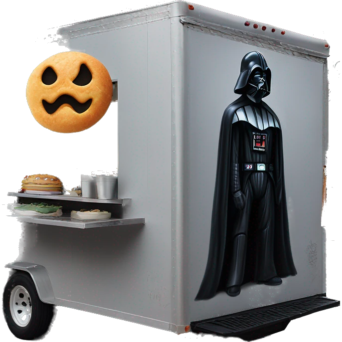 Realistic Darth Vader’s haunted dream house built on food truck  emoji