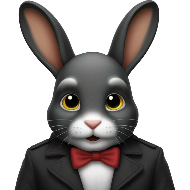 Lapin noir emoji