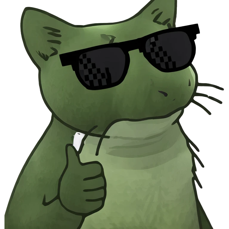 Cat with sunglasses emoji