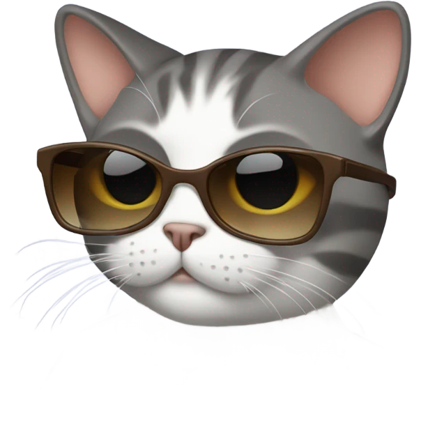 Cat with sunglasses emoji