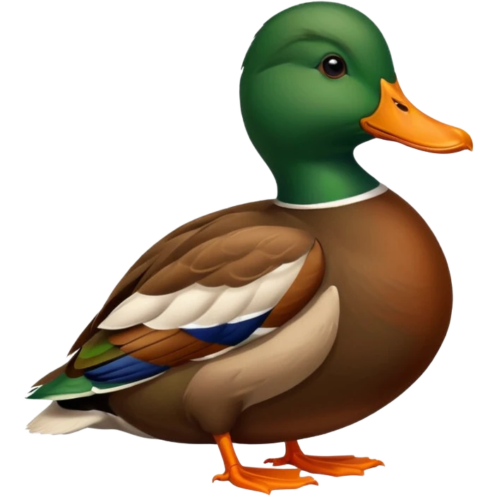 Mallard duck saying quack emoji