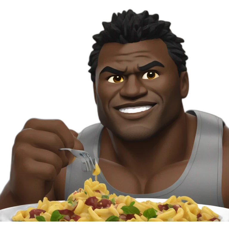 Francis ngannou eating  emoji