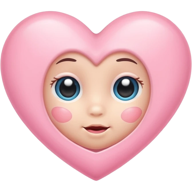 Baby pink heart emoji