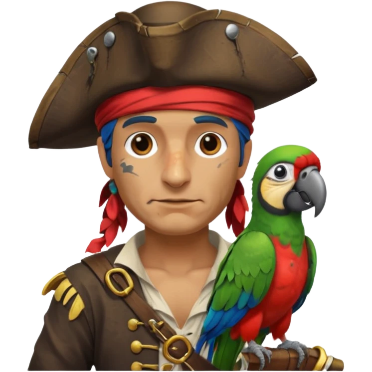pirate and parrot emoji