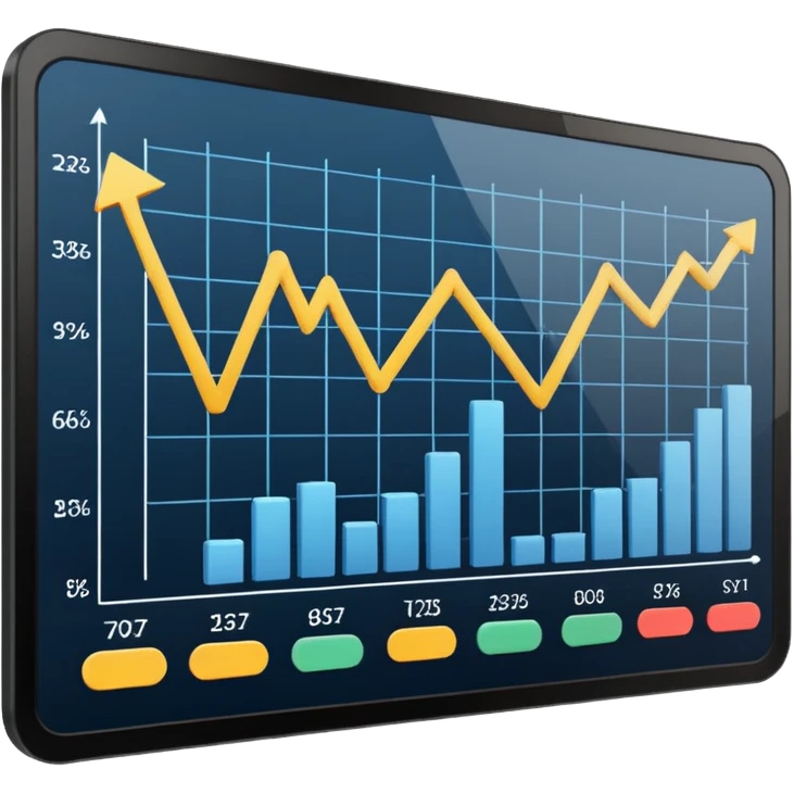 Mach mir einen trading chart auf einem bild schirm# emoji
