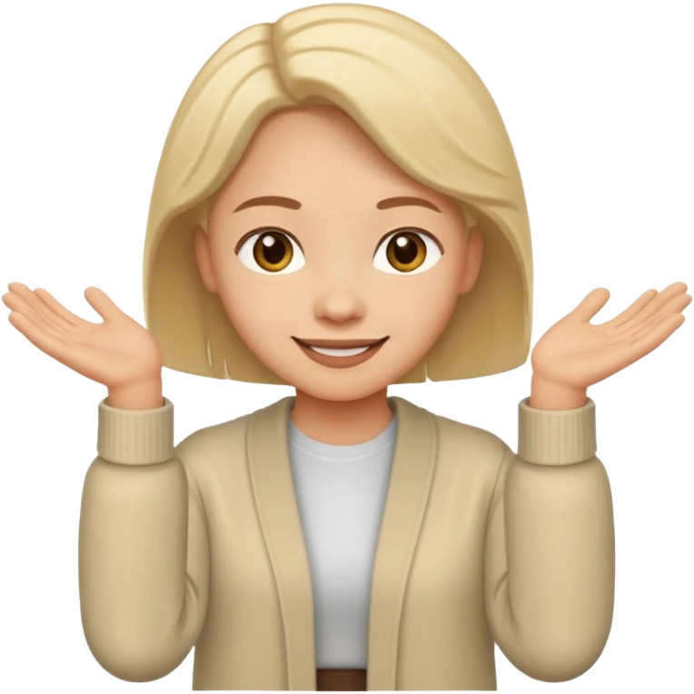 amicable shrug smiling emoji
