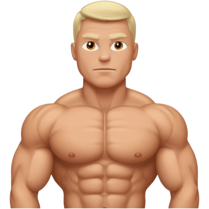 a white muscle man emoji