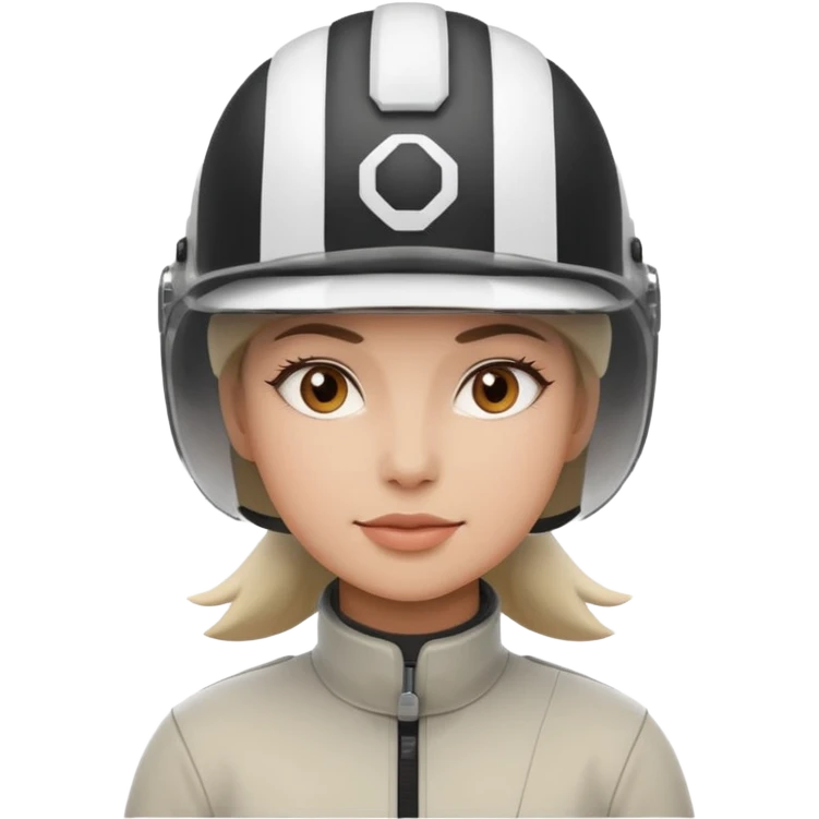 Emoji geniera casco blanco mujer emoji