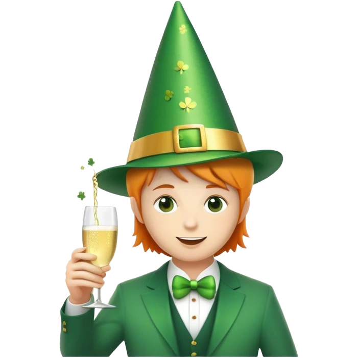 Happy st Patrick’s day dinner date  emoji