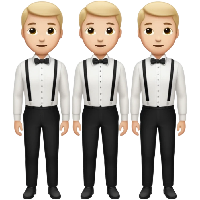 3 waiters full body emoji