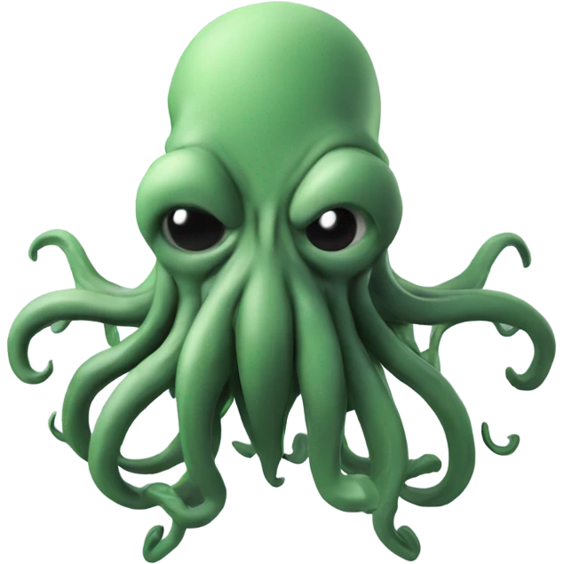 Cthulhu wireframe 3D emoji