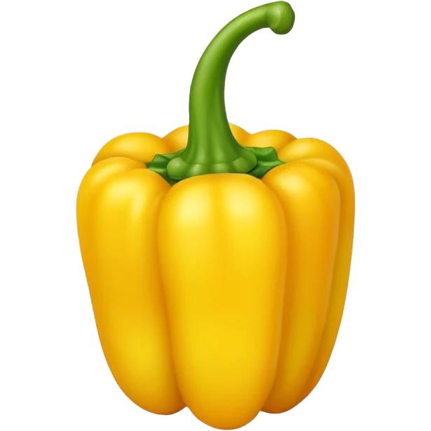 Cartoon Yellow pepper: small stem emoji