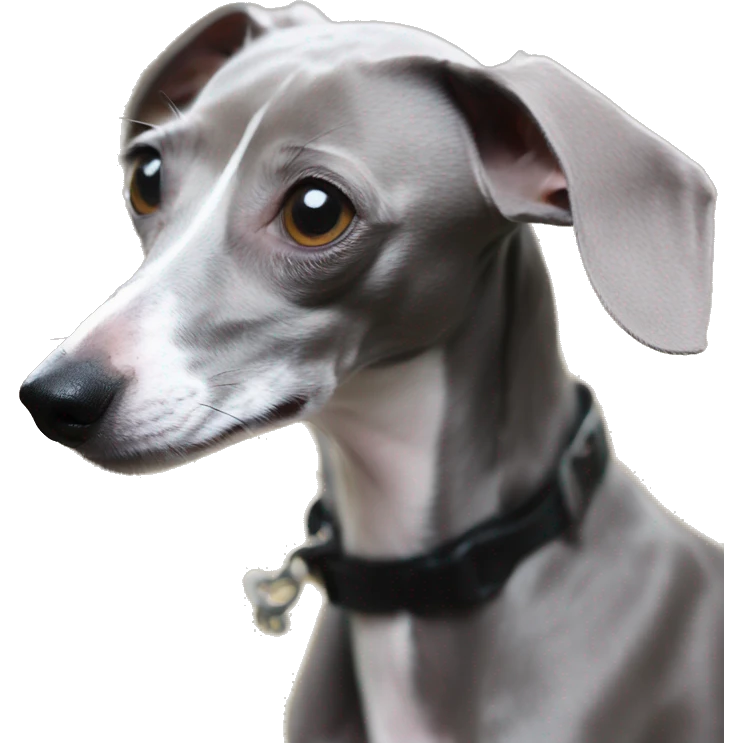 italian greyhound total grey 6 month - young emoji