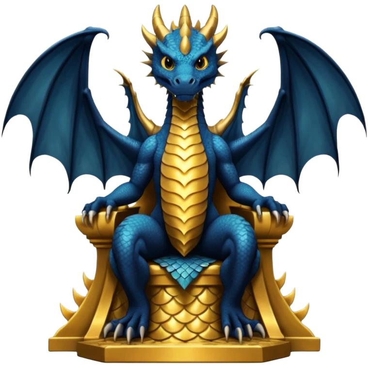 Create a poster insprited from games of throne ,  Dragon sitting on a throne while people are watching him from below  emoji