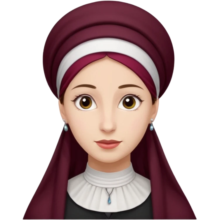 orthodox jewish woman with tichel circa. 1890 make into pretty young maroon emoji