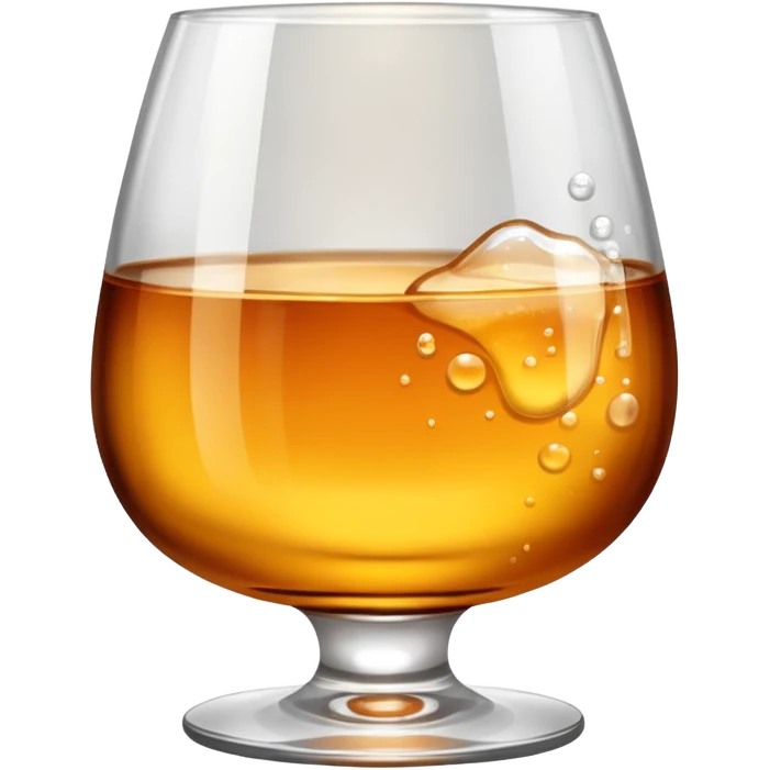 whiskey glass with bubbly liquid inside emoji