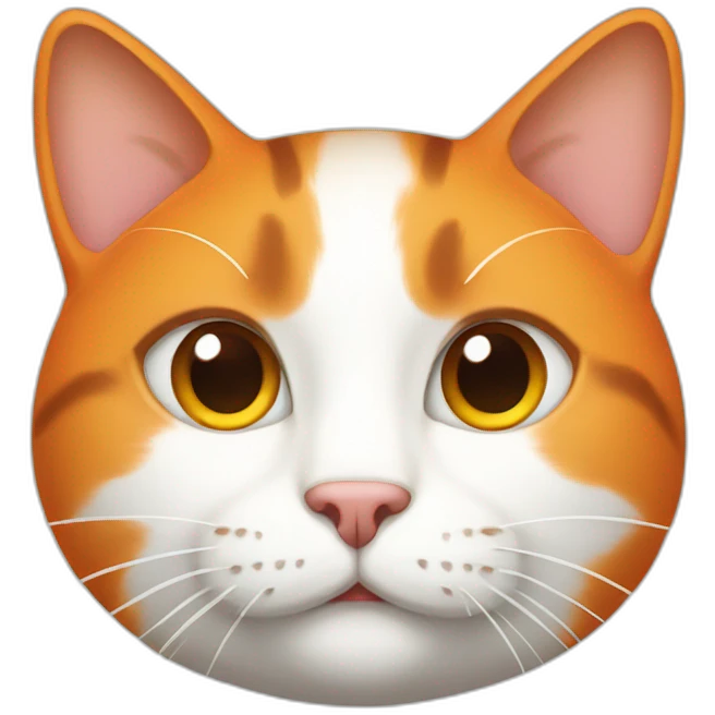 cat orange and white emoji