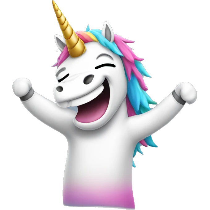 dabbing unicorn emoji