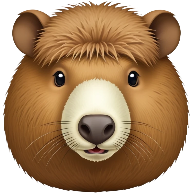 A furry capybara head attached to an oval coconut body with the coconut's natural texture emoji