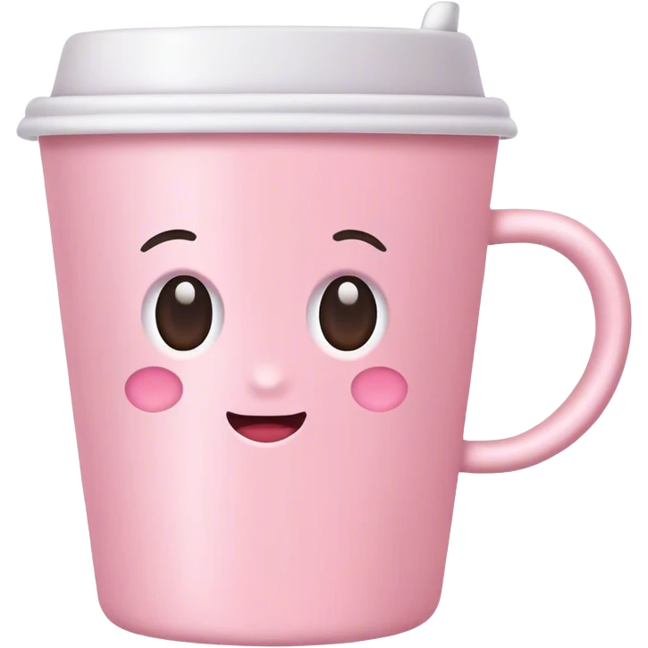 pastel pink coffee cup emoji
