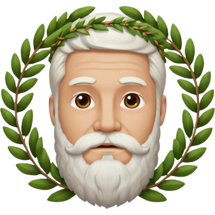 white ancient greek man with beard emoji